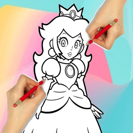 ikon princess peach Coloring Book